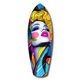 Vintage Woman Glass Wall Art